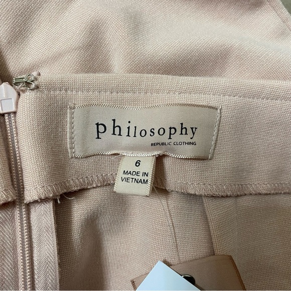 Philosophy light pink blush workwear office career pencil skirt size 6, NWT - Picture 7 of 9